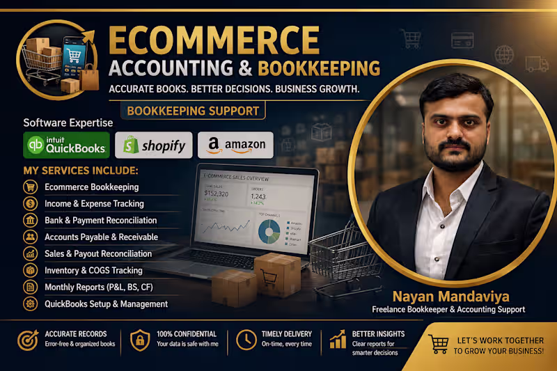 Cover image for Expert Bookkeeping for eCommerce: Sales, Expenses & Reports