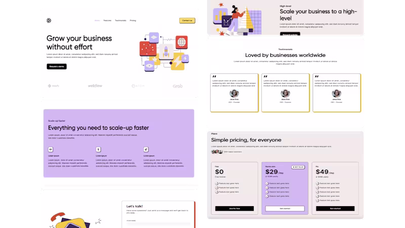 Cover image for Webflow website showcasing a digital service