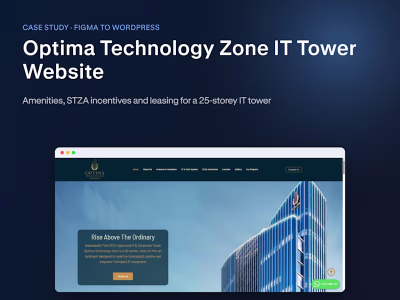 Cover image for Optima Technology Zone – IT Tower Website