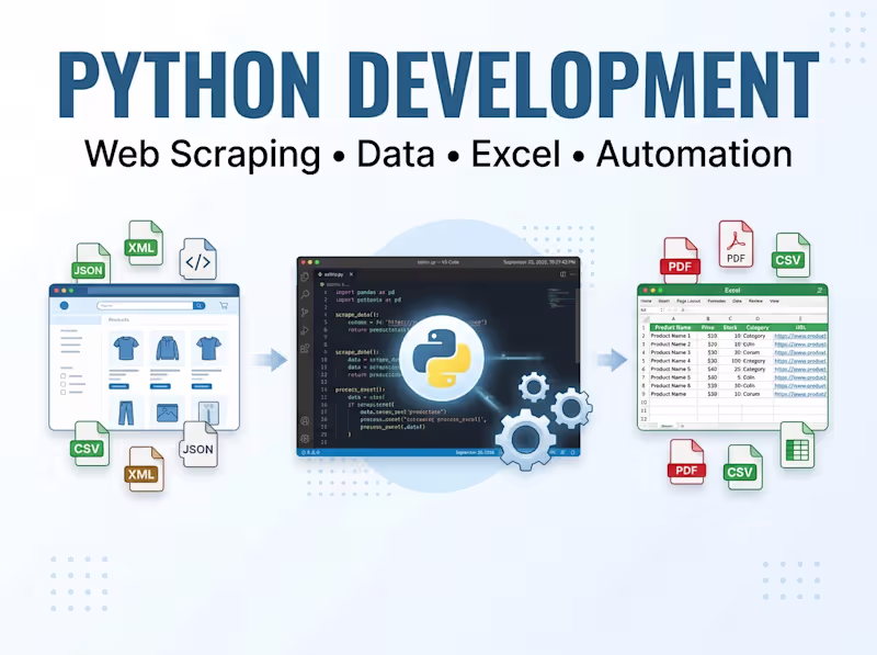 Cover image for Python Development | Web Scraping, Data & Automation