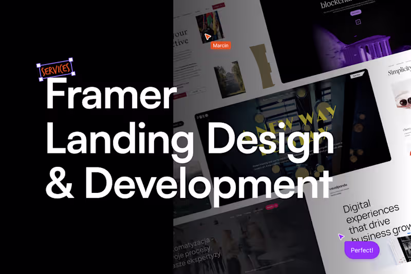 Cover image for Framer Landingpage Design & Development