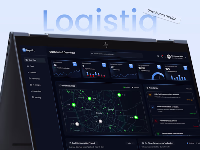 Cover image for Logistiq - SaaS Dashboard Design (Spec Project)