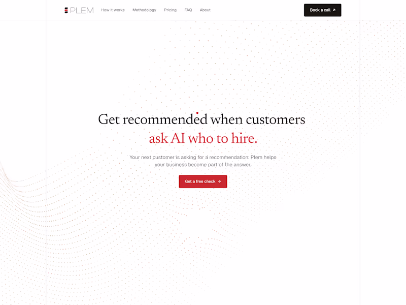 Cover image for Plem AI Website Design, Framer Development & Motion