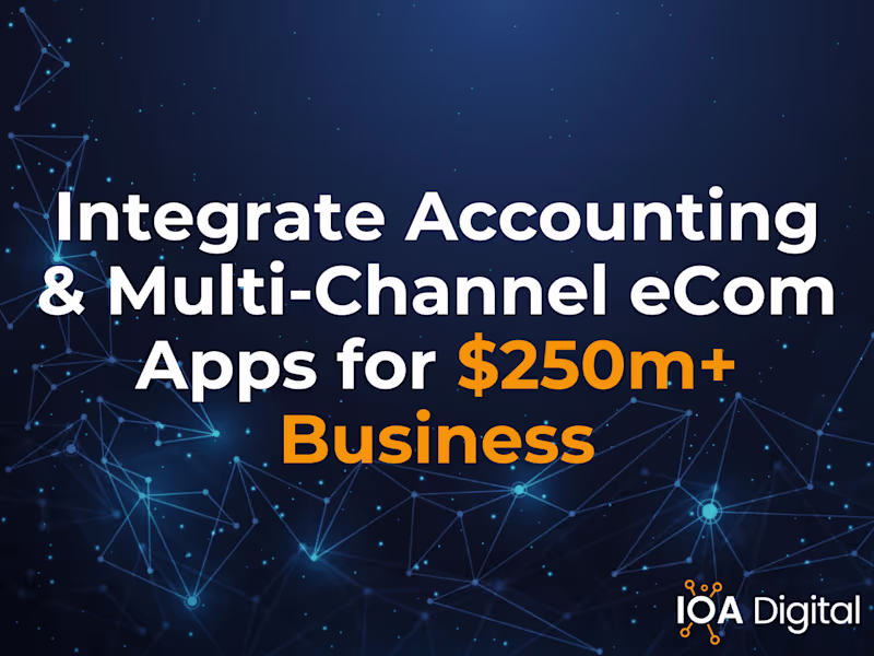 Cover image for Integrate Accounting & Multi-Channel eCom Apps for $250M+ Biz