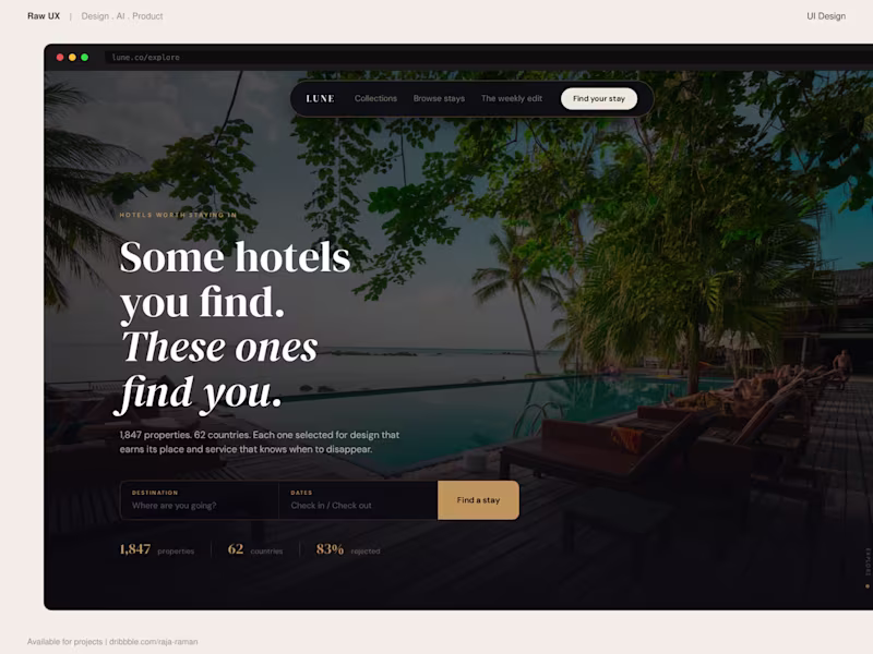 Cover image for Lune | Luxury travel editorial designs
