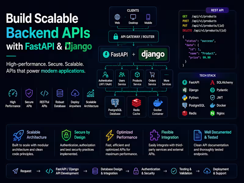 Cover image for Build Scalable Backend APIs with FastAPI & Django