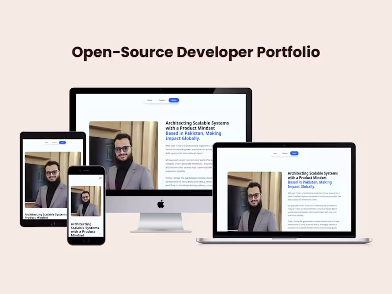 Cover image for Open-Source Developer Portfolio & High-Performance