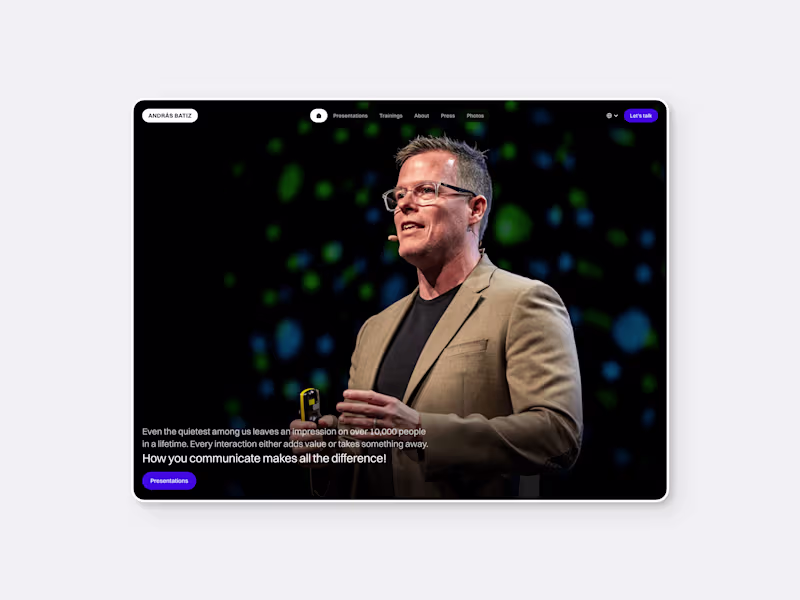Cover image for Public Figure's Website Designed and Built in Framer
