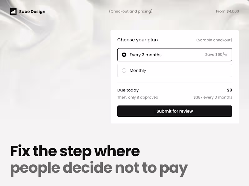 Cover image for Checkout & Pricing Design