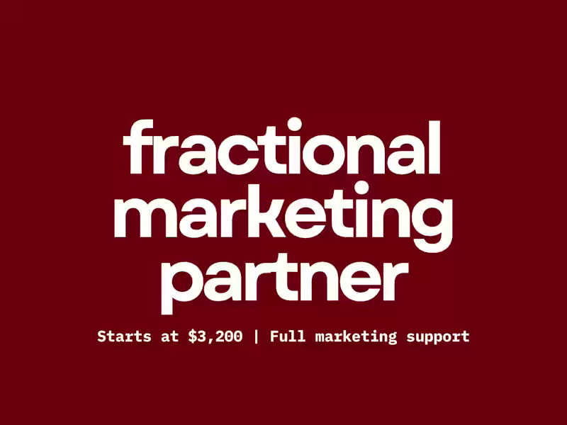 Cover image for Fractional Marketing Partner | D2C Startups 