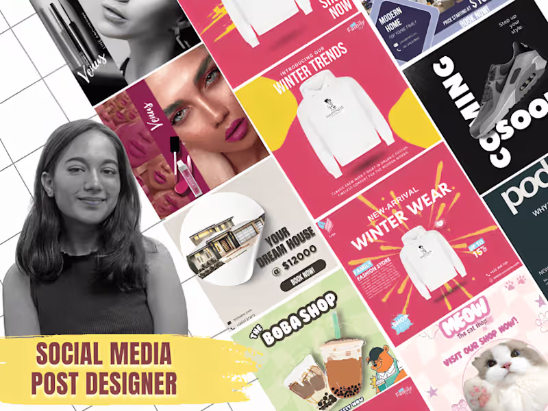 Cover image for Custom social media post designs to captivate your audience.