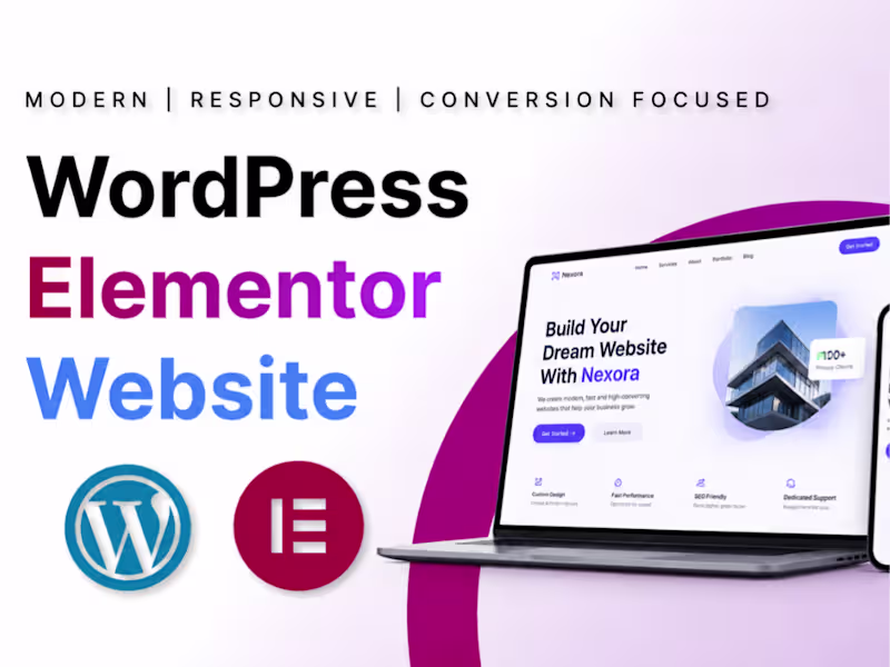 Cover image for Design or redesign a WordPress Elementor Website