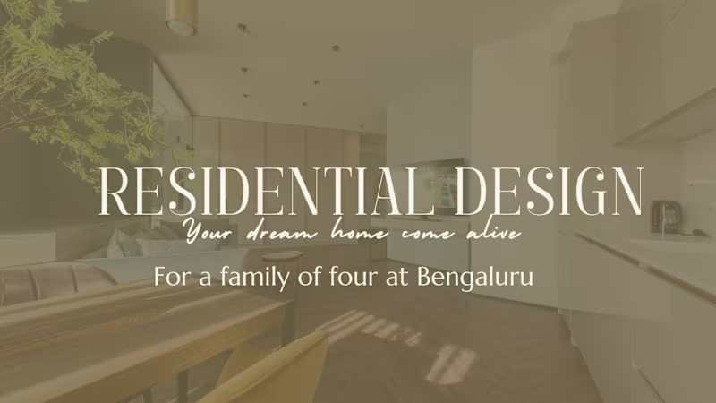 Cover image for Residential Design-Layout, working dwgs & Form visualization