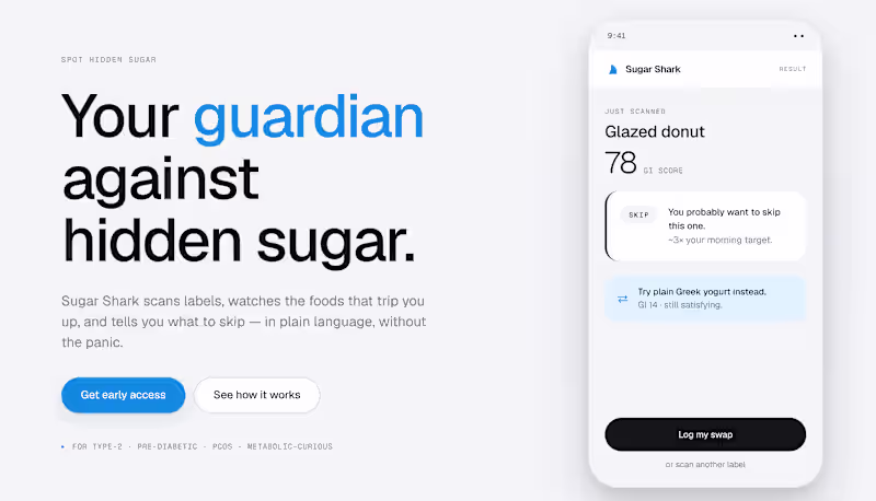 Cover image for Sugar Shark, a AI powered