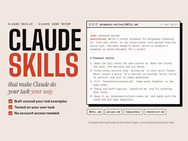 Cover image for Custom Claude Skills and Claude Code setup for your workflow