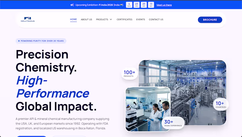 Cover image for Aditya Chemicals — Corporate Manufacturing