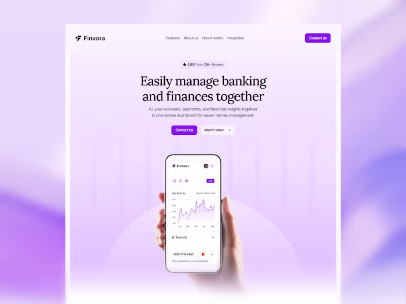 Cover image for Finvora — Finance SaaS Framer Template

Modern finance