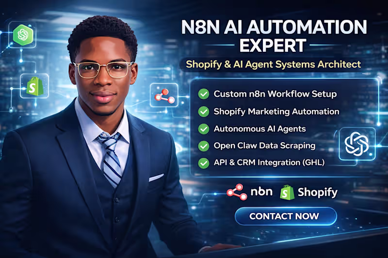 Cover image for n8n AI Agent Engineering & Shopify Automation