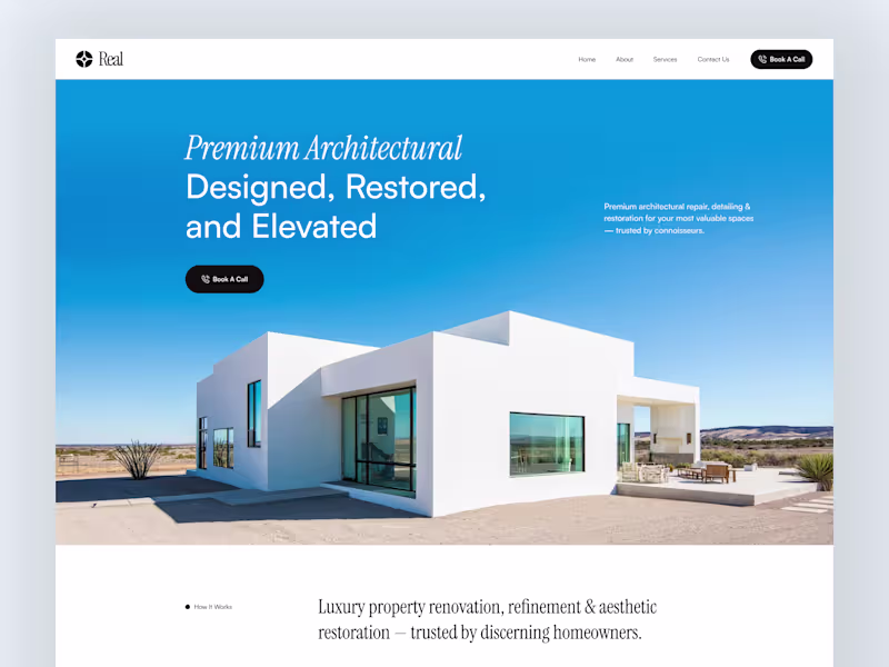 Cover image for Real Estate Website Design https://www.behance.net/rajesh_go...