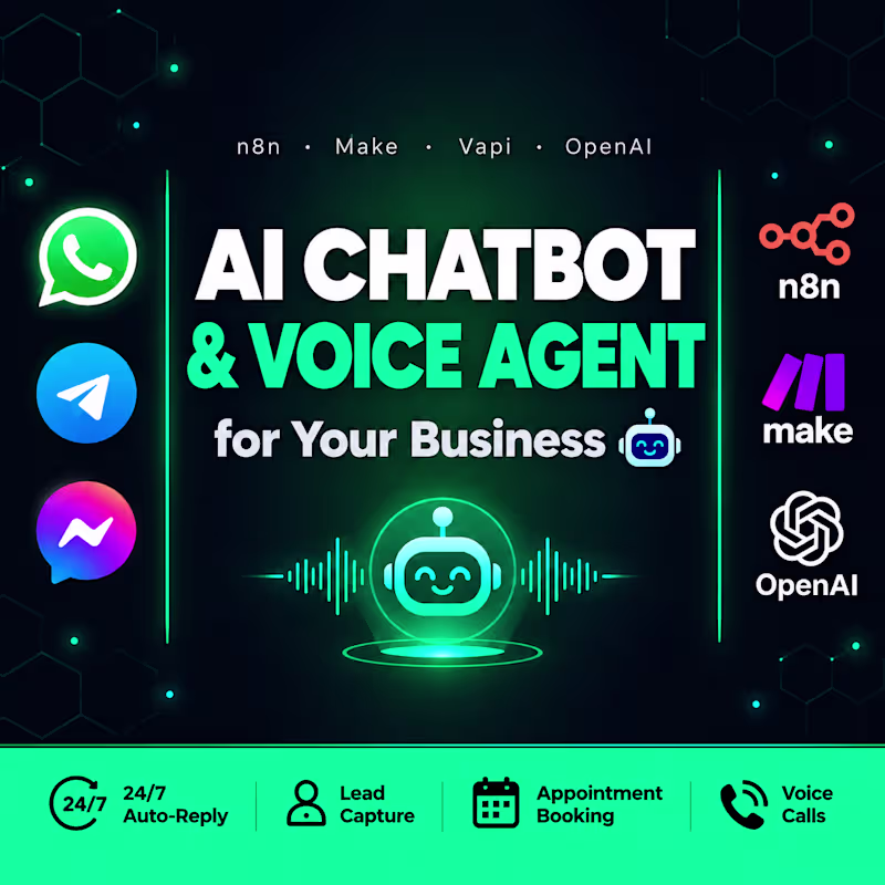 Cover image for AI Chatbot & Voice Agent Setup using Make & Gemini