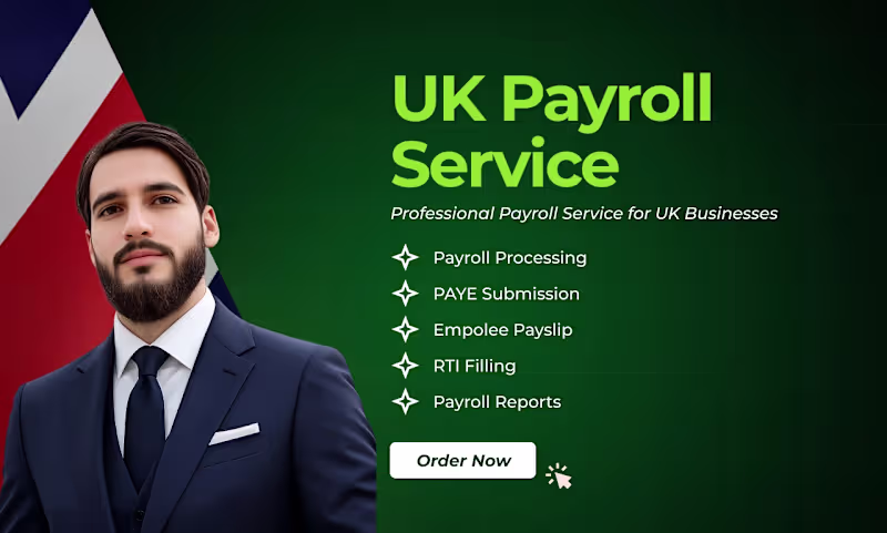 Cover image for UK Payroll, Paye, Pensions and rti filing