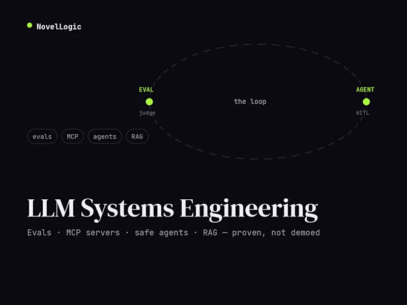 Cover image for NovelLogic Labs — LLM Systems Engineering Templates
