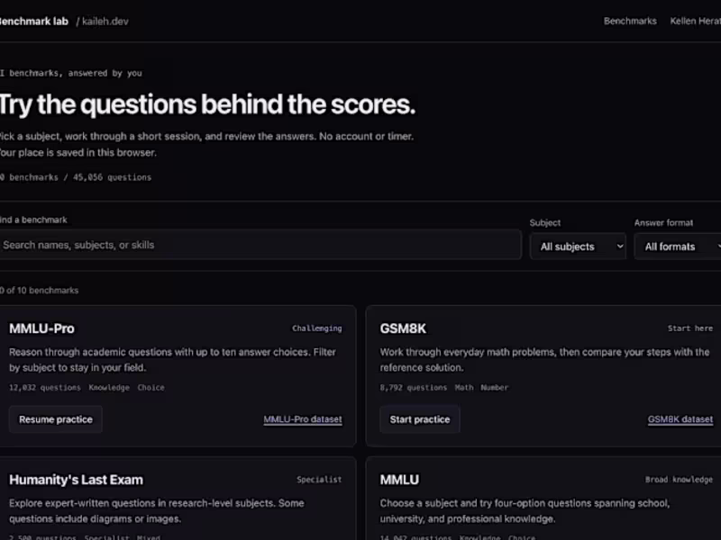 Cover image for Benchmark Lab: practice AI benchmark questions