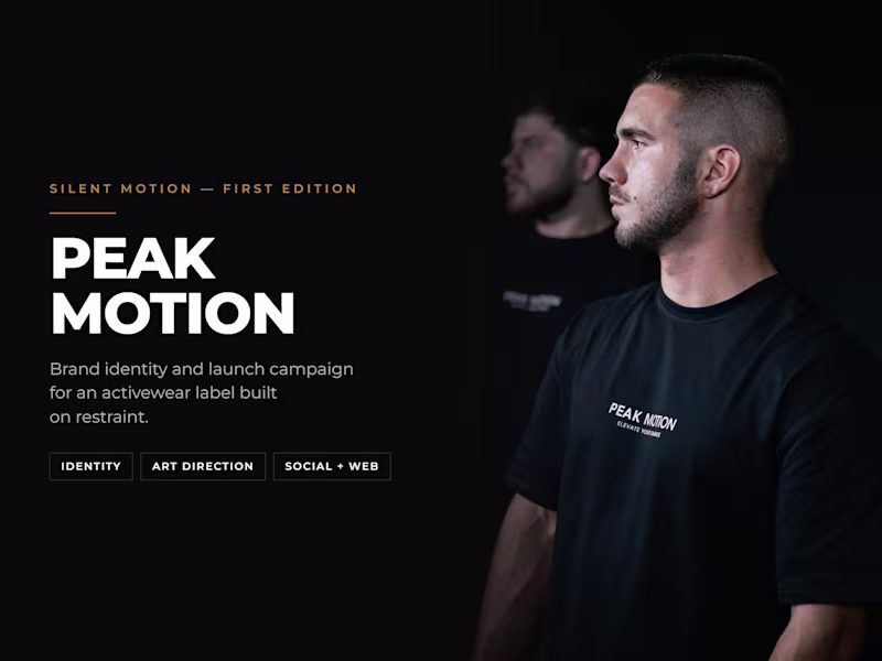 Cover image for Brand Identity & Launch Campaign for Peak Motion Activewear