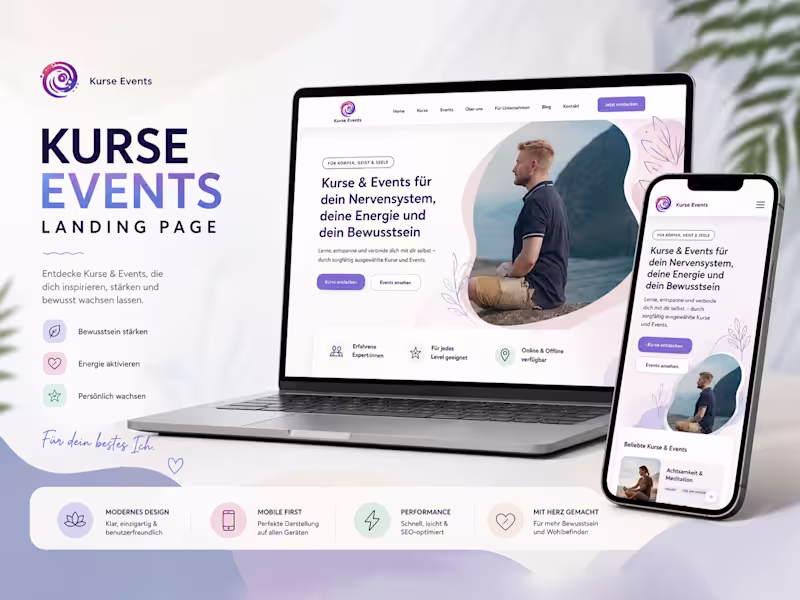 Cover image for Kurse Events Landing Page
Designed &