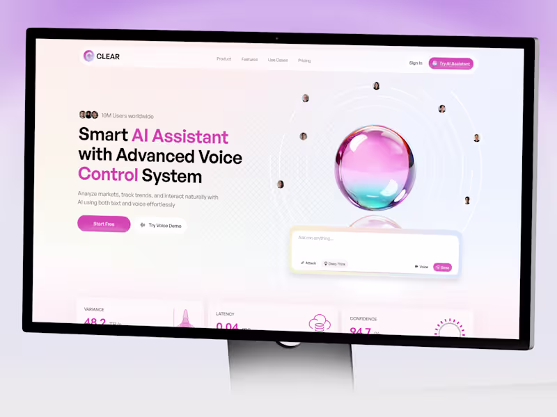 Cover image for Smart AI Assistant Landing Page