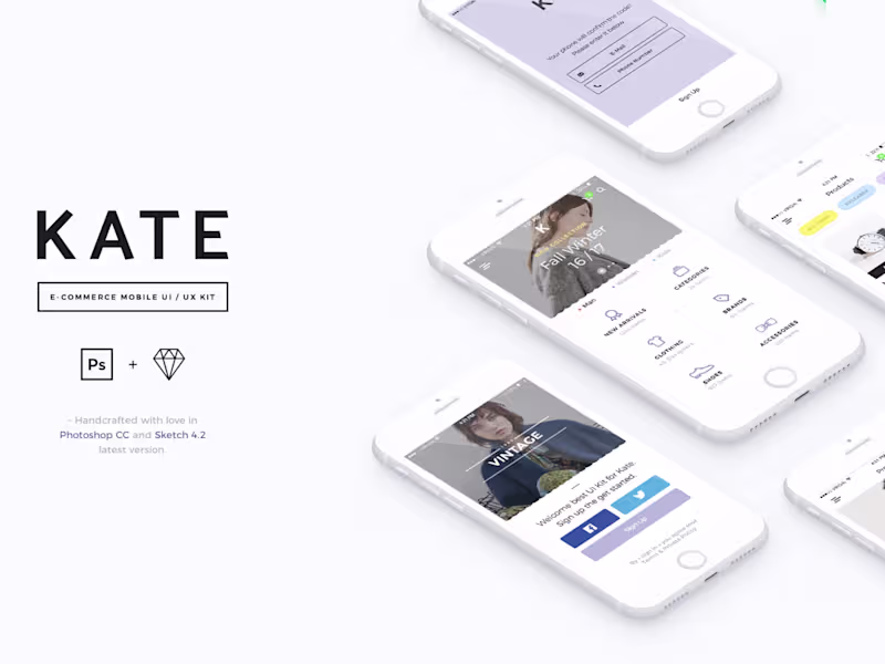 Cover image for Kate — Fashion Shopping App Concept