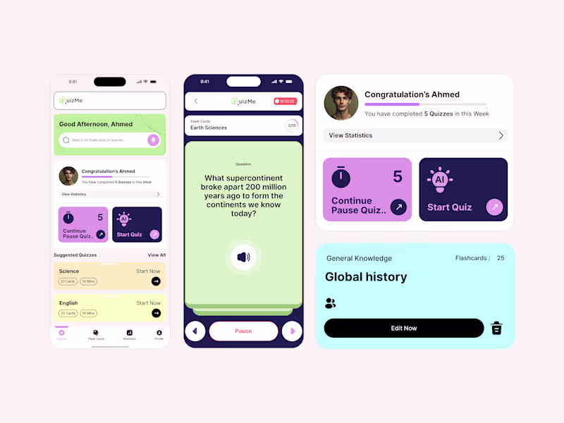 Cover image for QuizMe App Design