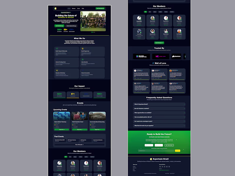 Cover image for Superteam Brazil Community Landing Page Design
