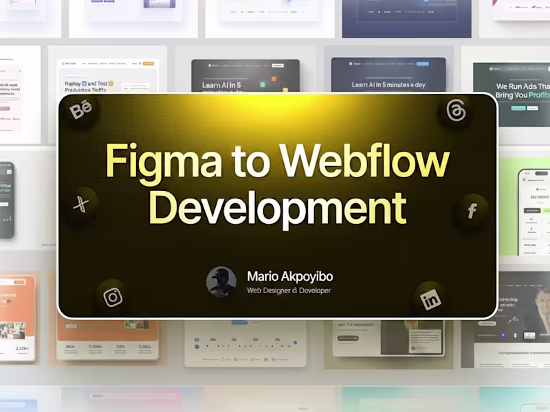 Cover image for Figma to Webflow | Web Design