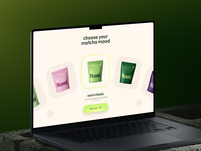 Cover image for 🍵 Web Design for Matcha store e-comm | Hyperactive