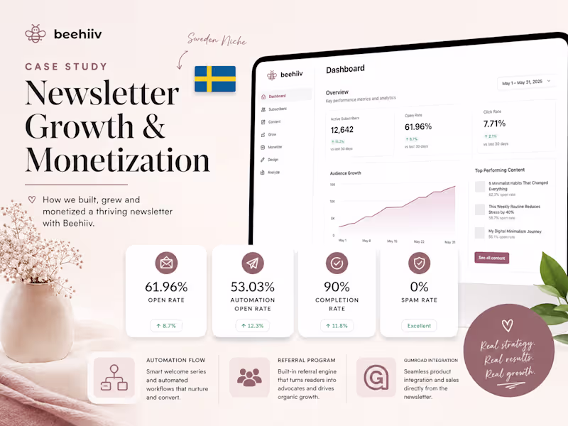Cover image for Beehiiv Growth & Monetization Engine for Swedish Language