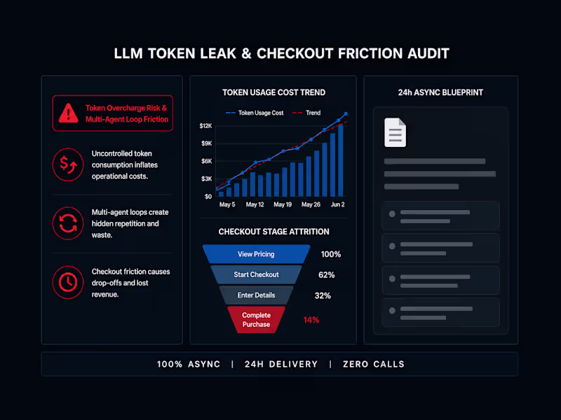 Cover image for LLM Token Leak & Checkout Friction Audit (24h Async)