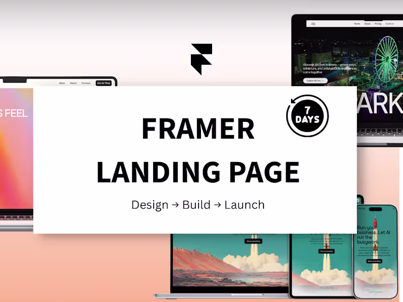 Cover image for Framer Landing Page in 7 Days