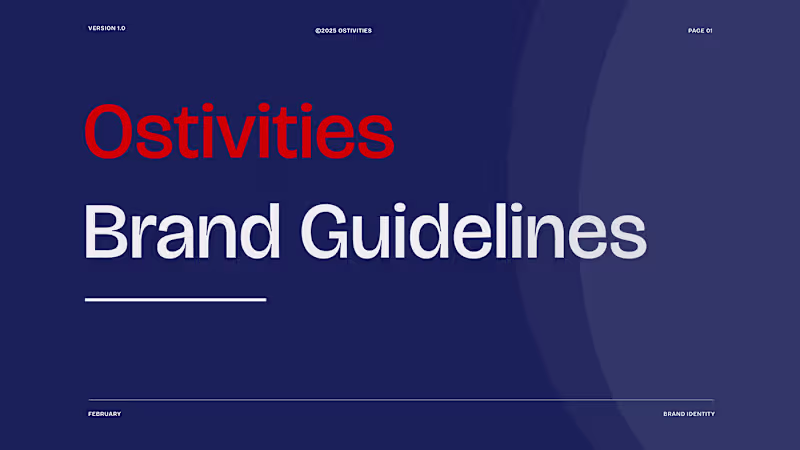 Cover image for Ostivities Brand Guidelines