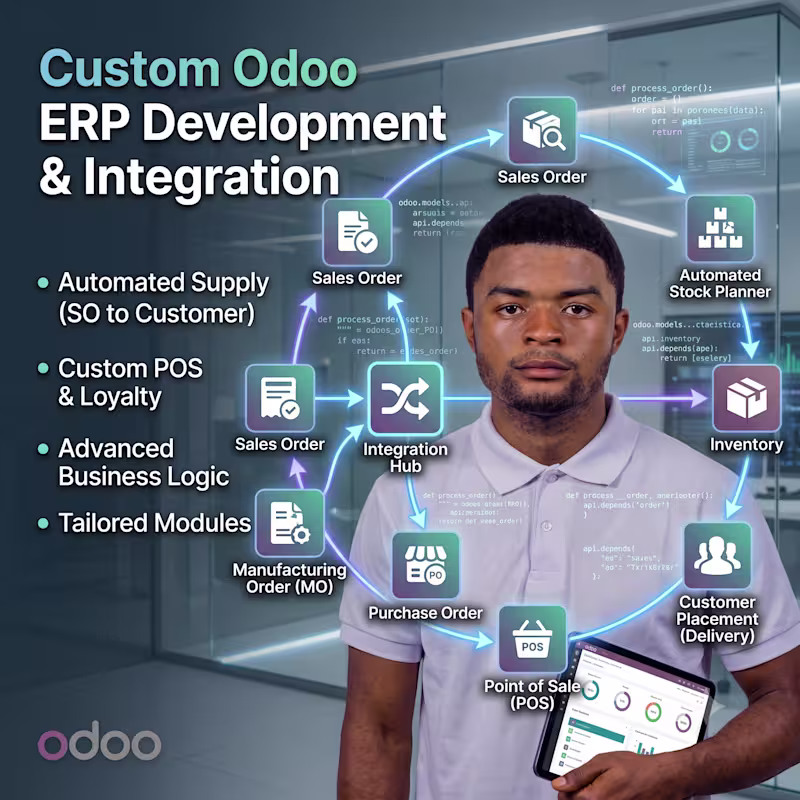 Cover image for Custom Odoo ERP Development & Integration