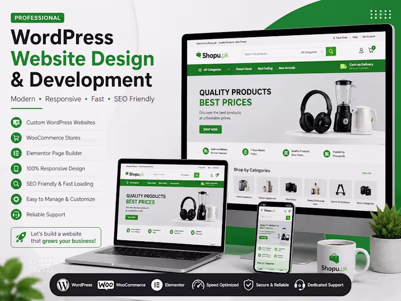 Cover image for I Will Design and Develop a Professional WordPress Website