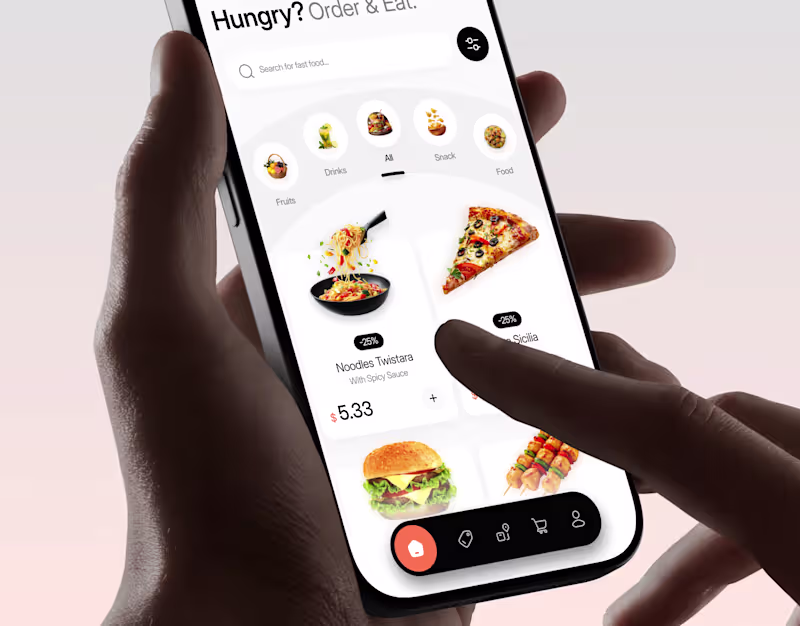 Cover image for Gourmeat Food APP UI UX | Mobile App | Orbix Studio