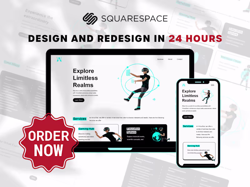 Cover image for I will design or redesign your Squarespace Website