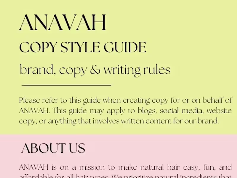 Cover image for Copy Style Guide | Brand Voice Development