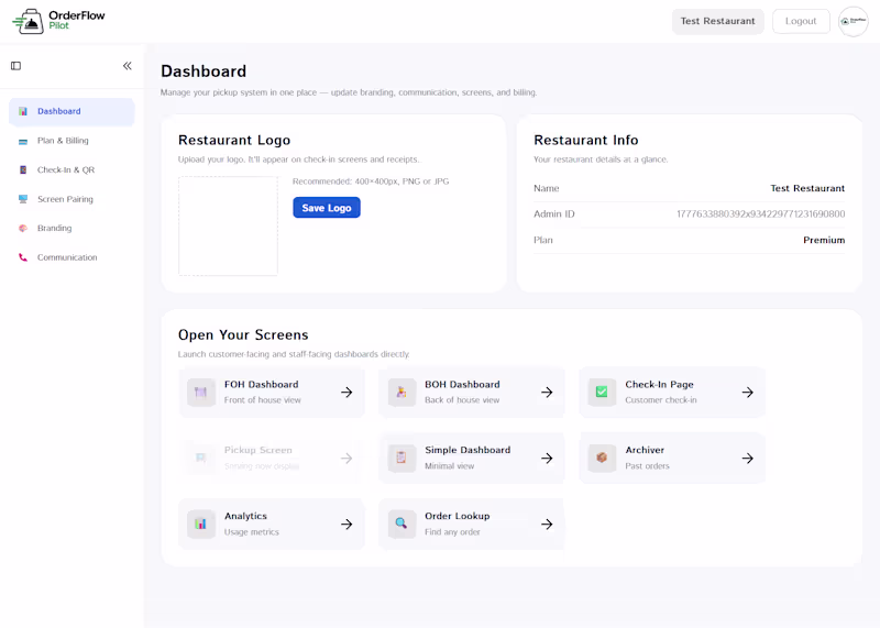 Cover image for Built OrderFlow Pilot, a restaurant