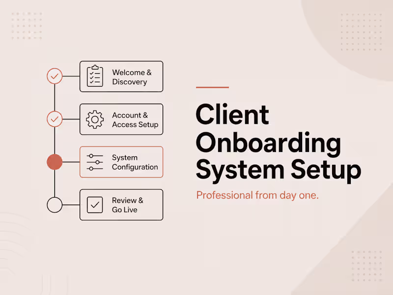 Cover image for Client Onboarding System Setup