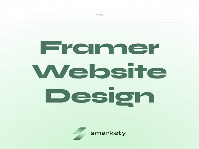Cover image for Framer Website Design & Development for Startups