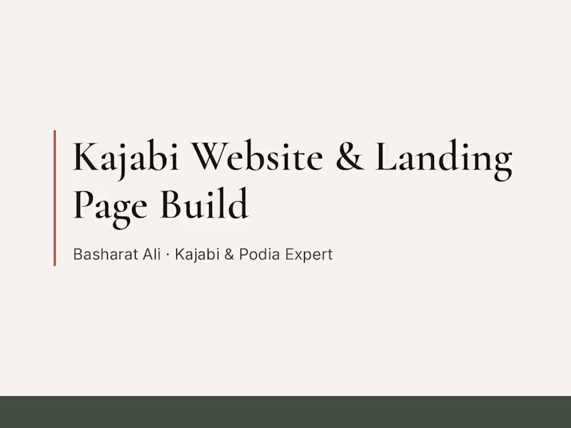 Cover image for Kajabi Website & Landing Page Build