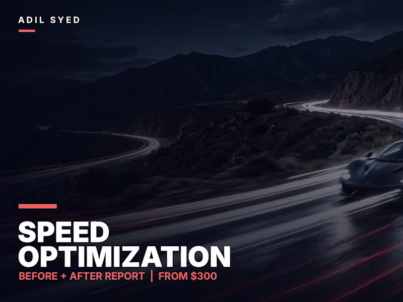Cover image for Website Speed Optimization With Before and After Report