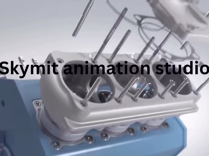 Cover image for I will do 3d mechanical engine animation industrial animation 